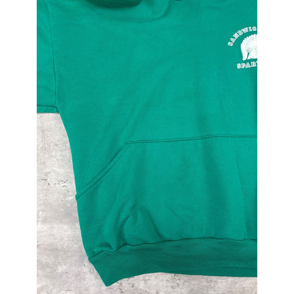 Vintage 90s Sandwich West Spartans Collegiate Hooded Sweatshirt Size Small