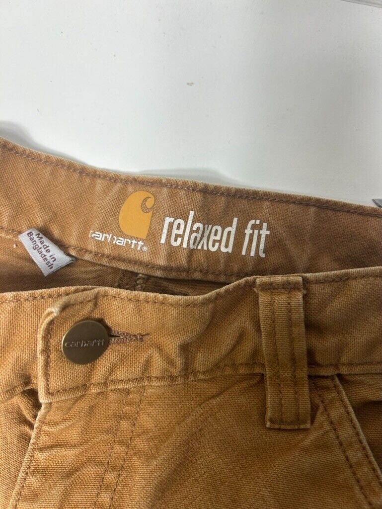 Carhartt Relaxed Fit Canvas Workwear Carpenter Pants Size 31 Brown