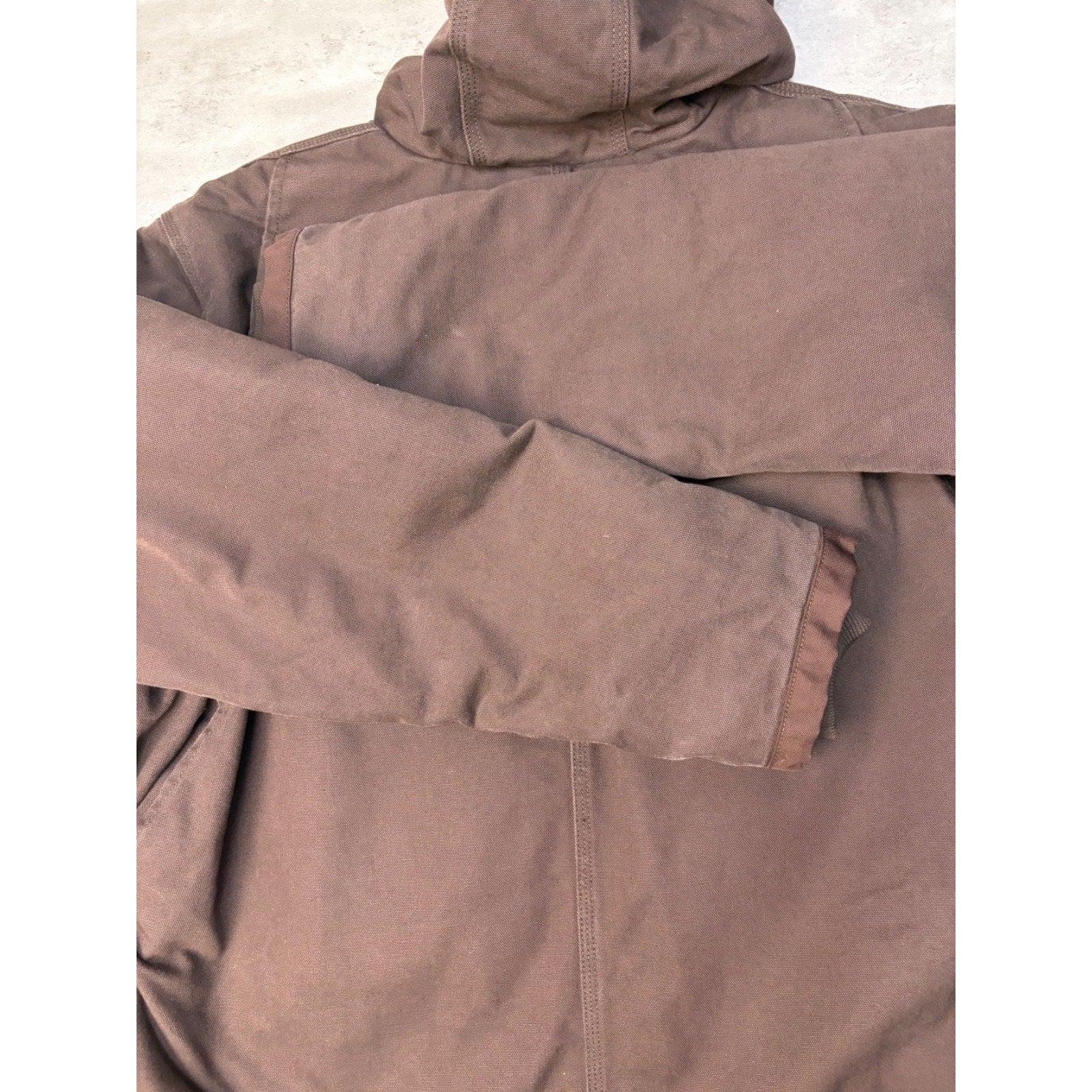 Carhartt Relaxed Fit Fleece Lined Hooded Chore Style Workwear Jacket Size XL