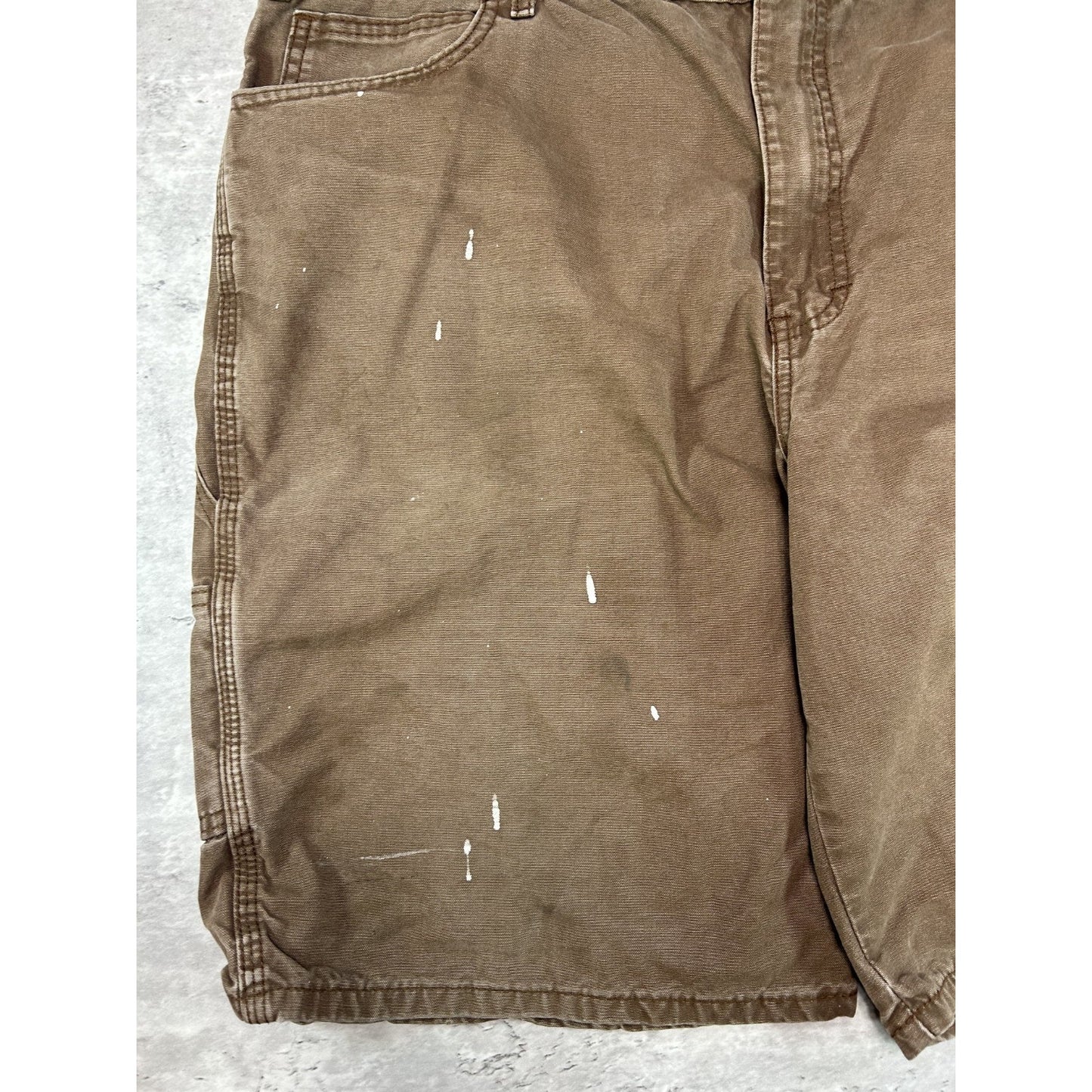 Dickies Canvas Workwear Utility Carpenter Shorts Size 40 Brown