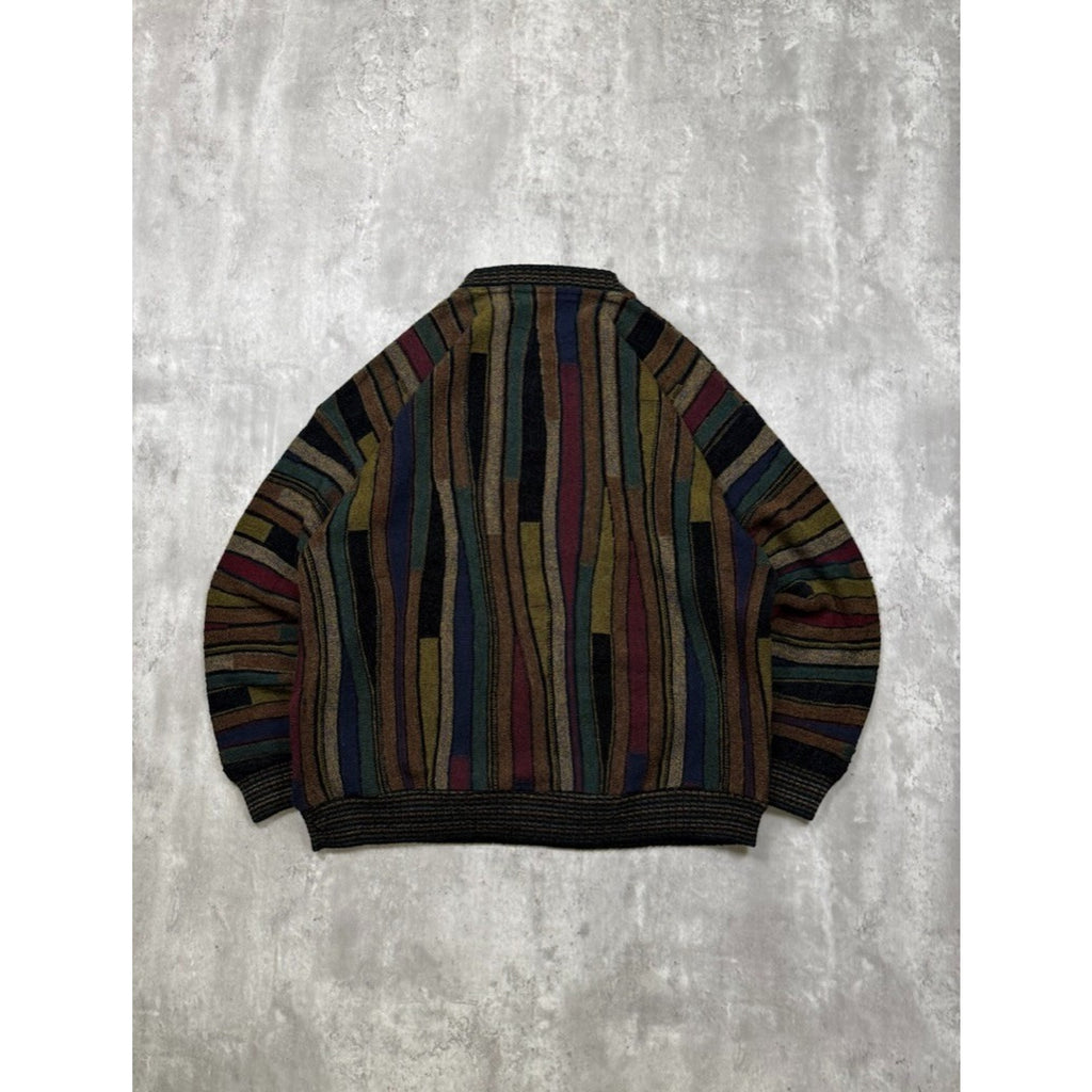 Vintage Protege Geometric Pattern Knit Sweater Size XL