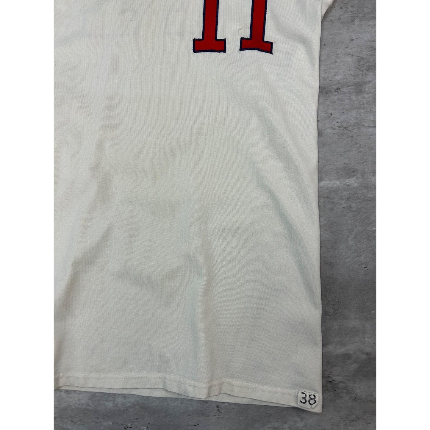 Vintage 60s/70s Patriots #11 Stitched Baseball Jersey Size Large White