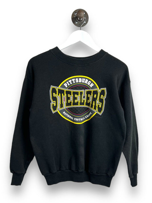 Vintage 1996 Pittsburgh Steelers NFL Graphic Spellout Sweatshirt Size Small 90s