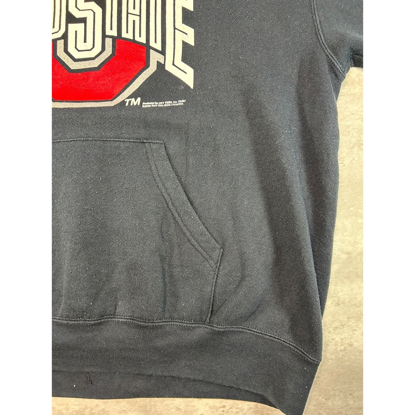 Vintage 90s Ohio State Buckeyes NCAA Graphic Hooded Sweatshirt Size 2XL