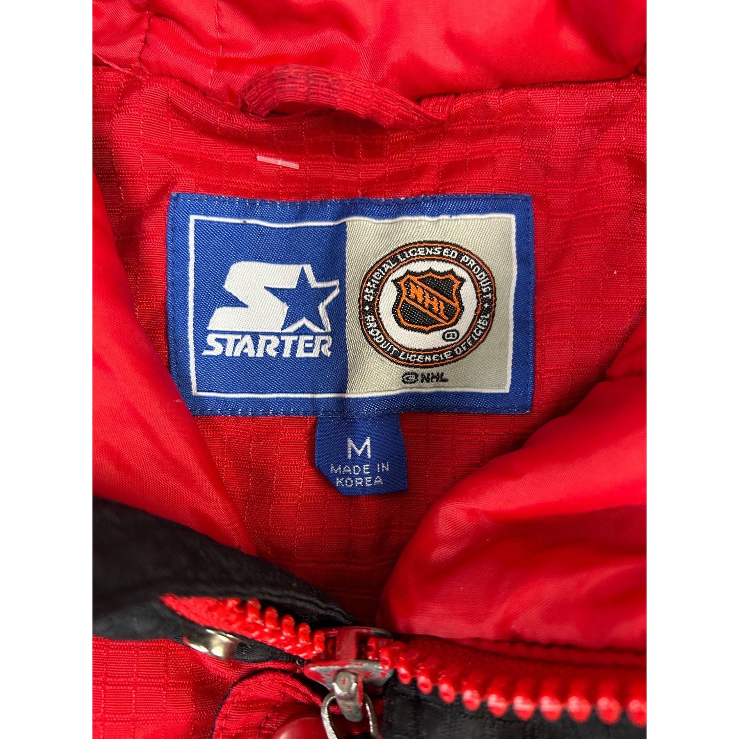 Vintage 90s Detroit Red Wings NHL Embroidered Starter Jacket Size Medium