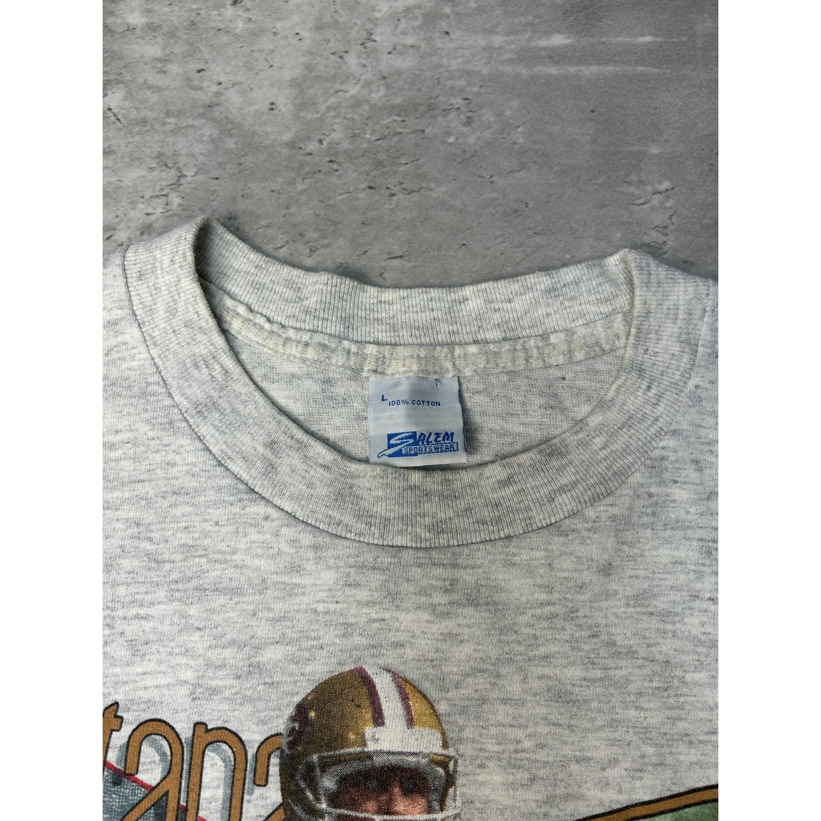 VTG 1987 Joe Montana #16 San Francisco 49ers NFL Player Graphic T-Shirt Sz Large