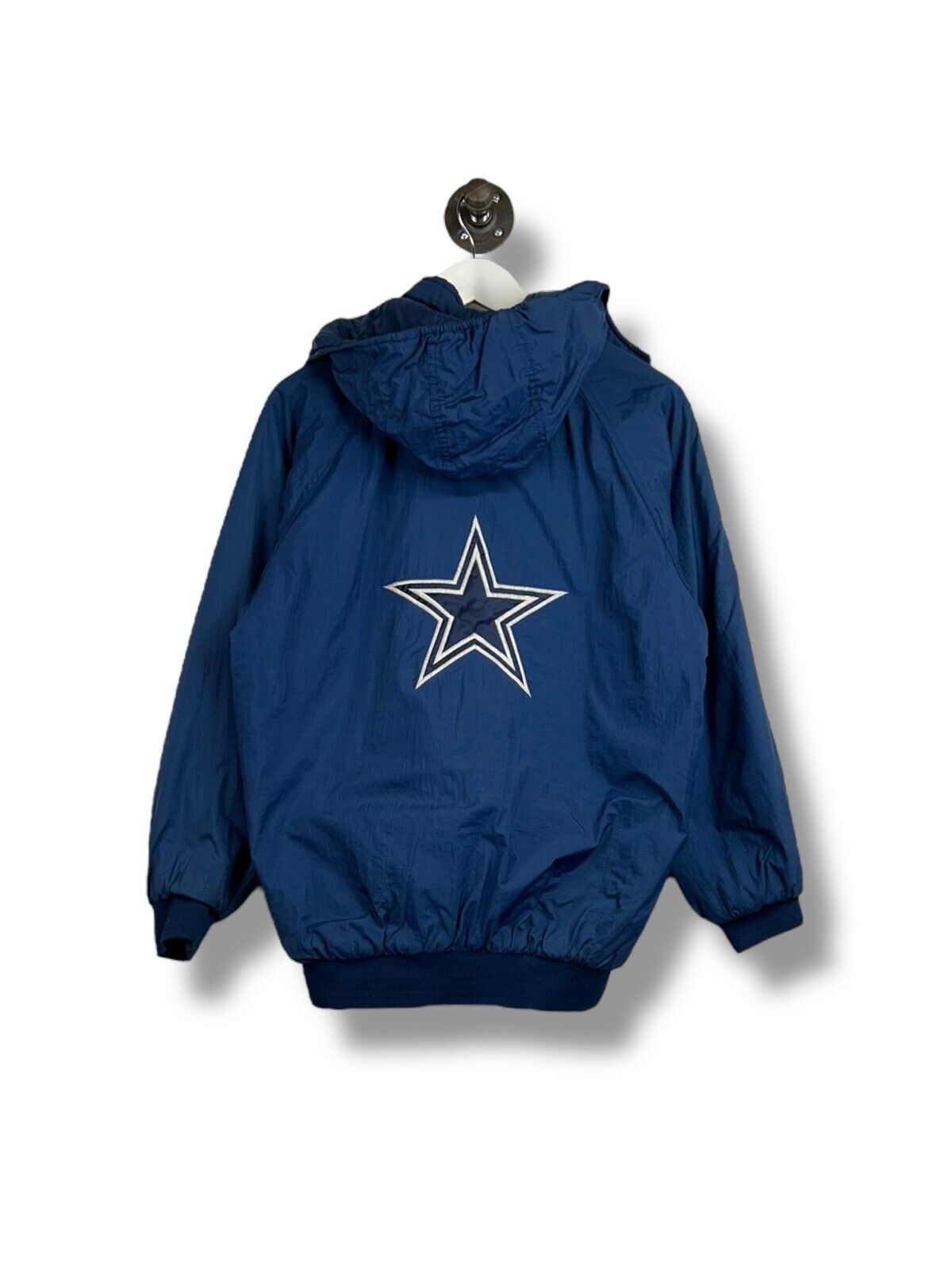 Vintage 90s Dallas Cowboys NFL Embroidered Insulated Hooded Jacket Size Small