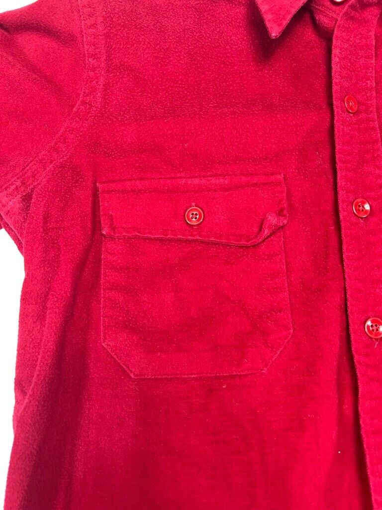 Vintage 80s LL Bean Chamois Cloth Double Pocket Button Up Shirt Sz 16 Mens Reg.