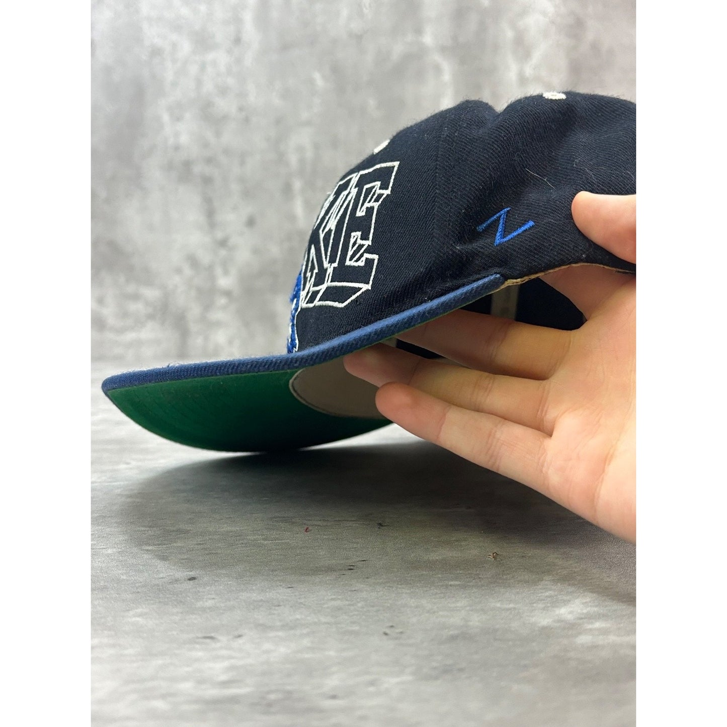 Vintage Duke Blue Devils NCAA Embroidered Spellout Logo Snapback Hat OSFA