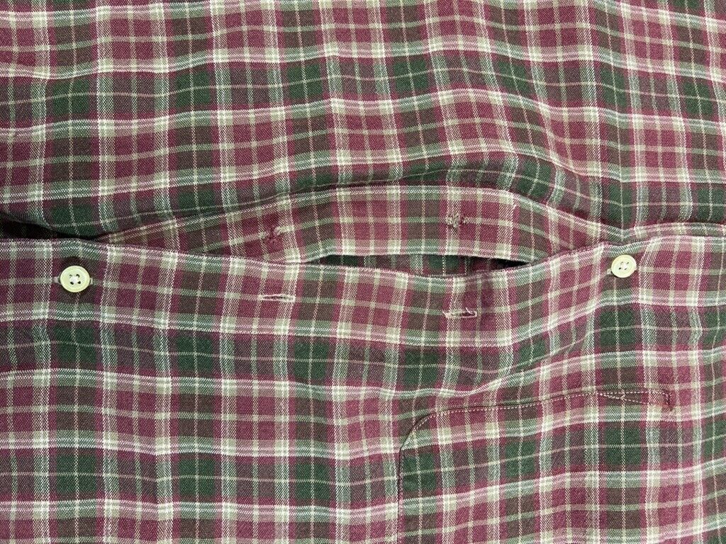 Vintage 90s Gap Plaid Flannel Earth Tone Button Up Shirt Size Large