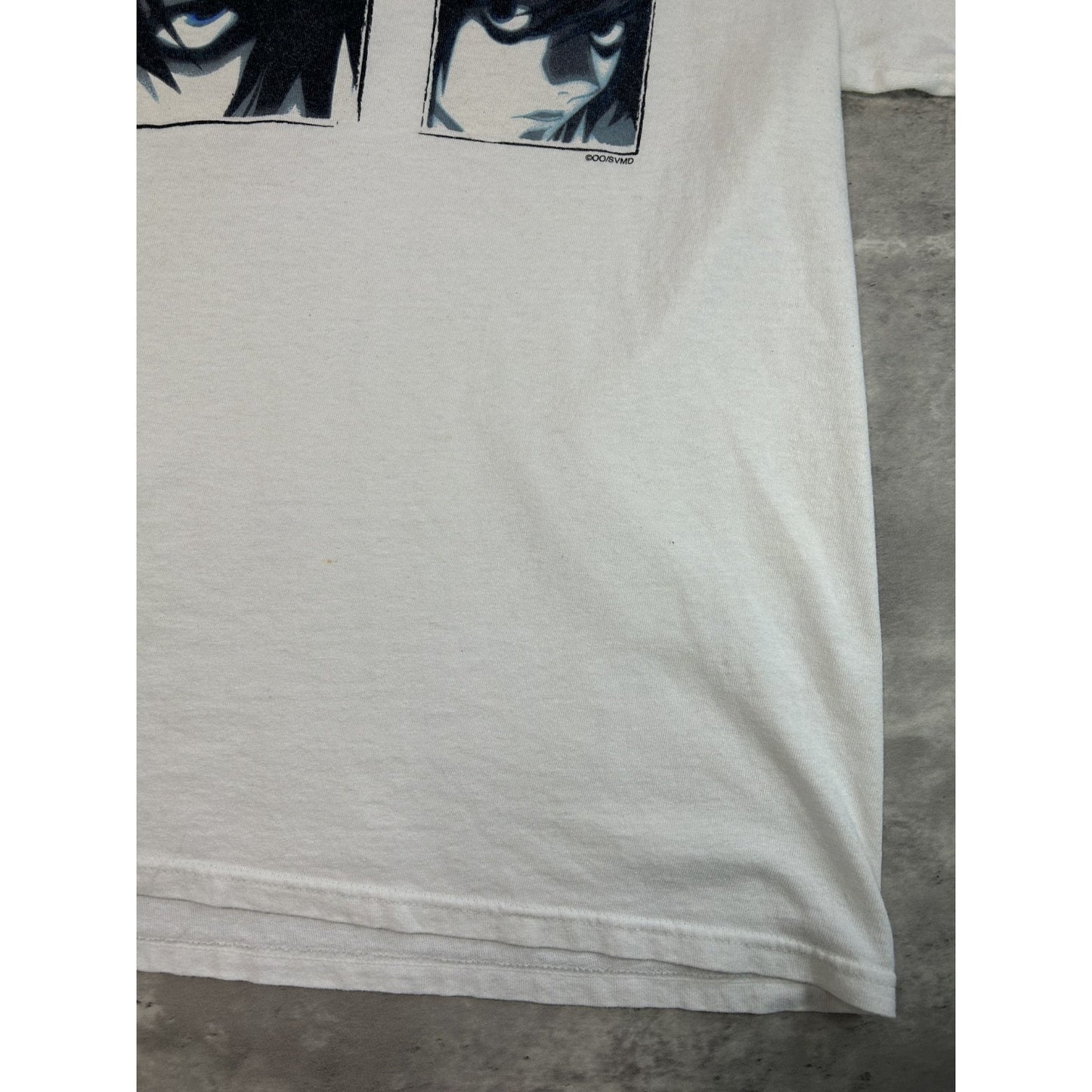 Vintage 2000s Deathnote L Character Graphic Anime Promo T-Shirt Size XL