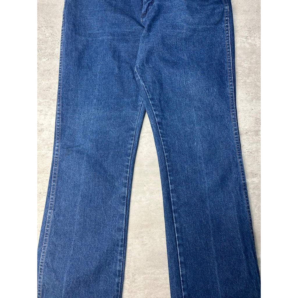 Vintage 80s Wrangler Western Style Dark Wash Denim Pants Size 32