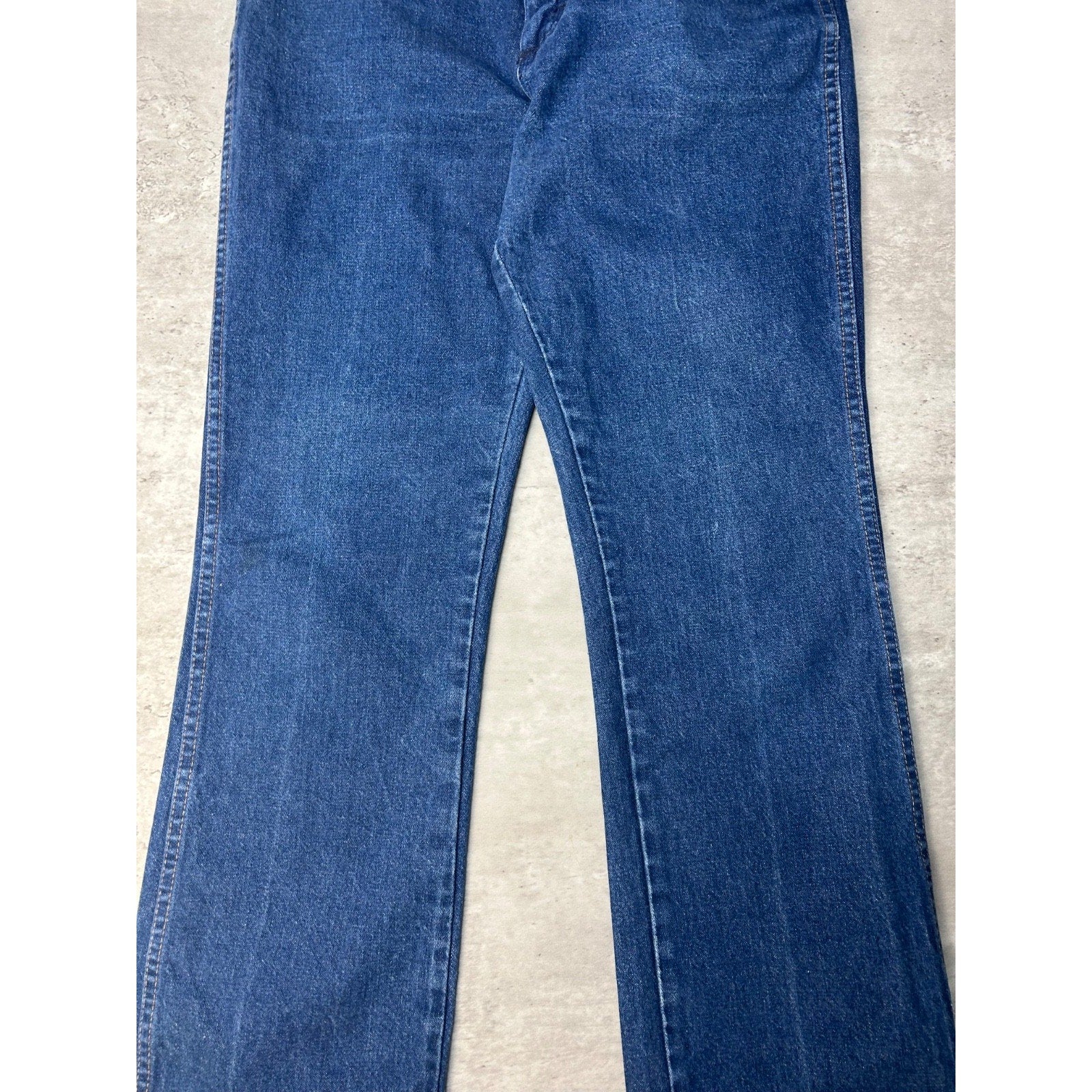 Vintage 80s Wrangler Western Style Dark Wash Denim Pants Size 32