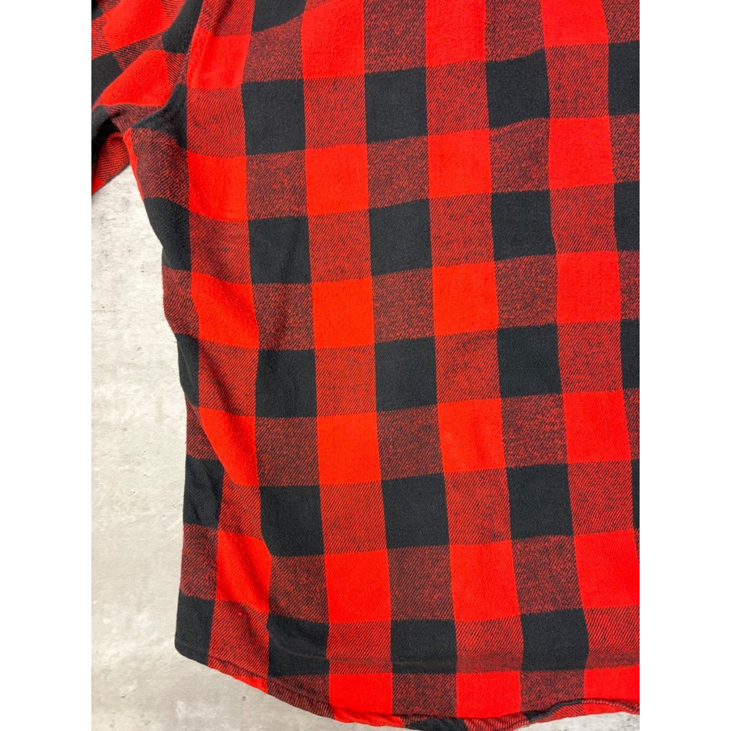 VTG 90s Private Property Plaid Long Sleeve Flannel Button Up Shirt Size Large