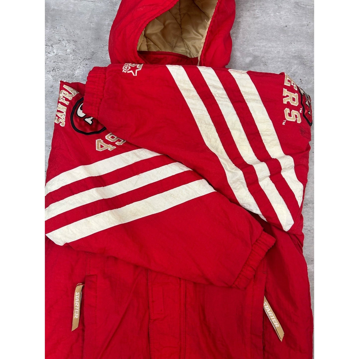 Vintage San Francisco 49ers NFL Starter Full Zip Insulated Jacket Size Medium