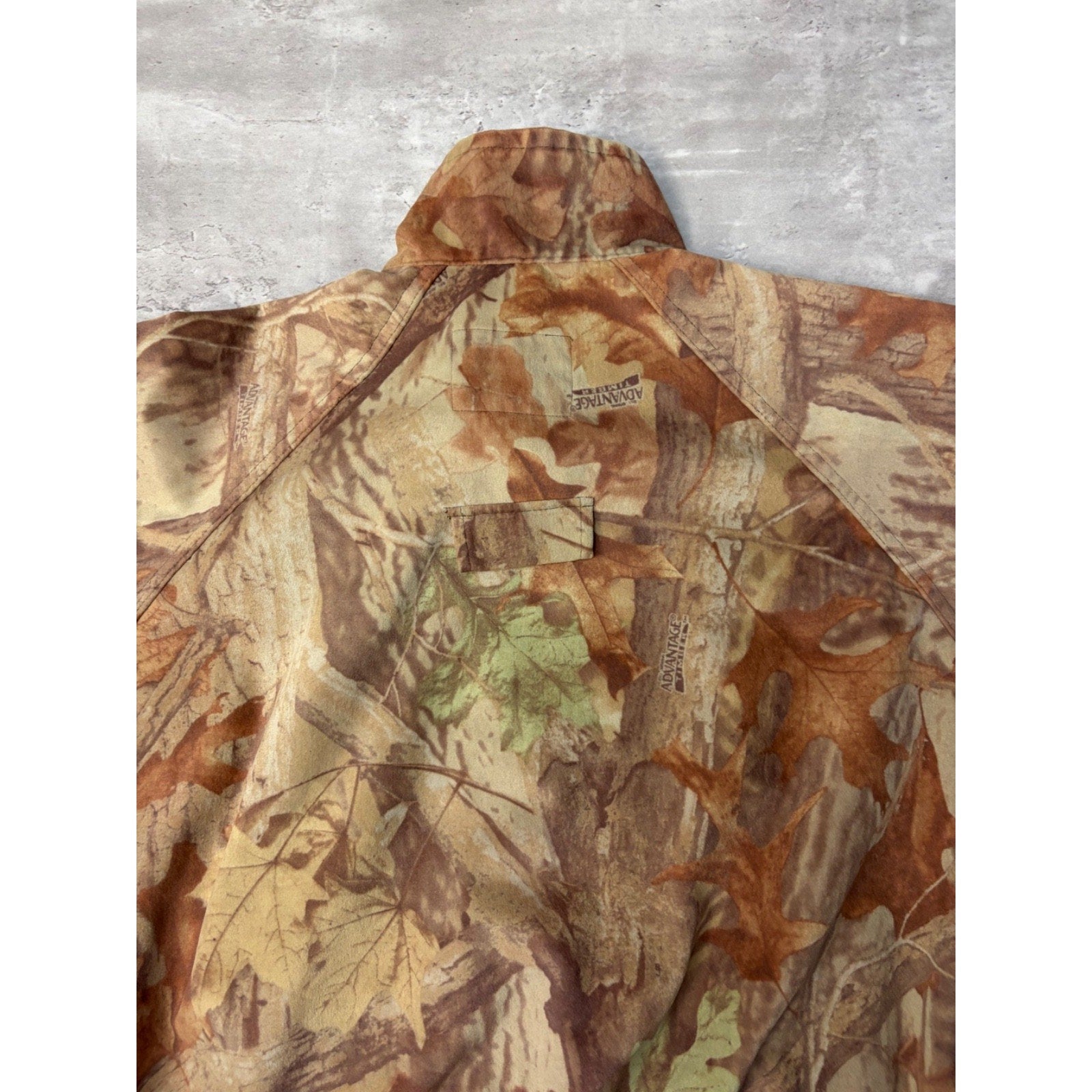Vintage Woolrich Advantage Timber Camo Full Zip Bomber Jacket Size Medium
