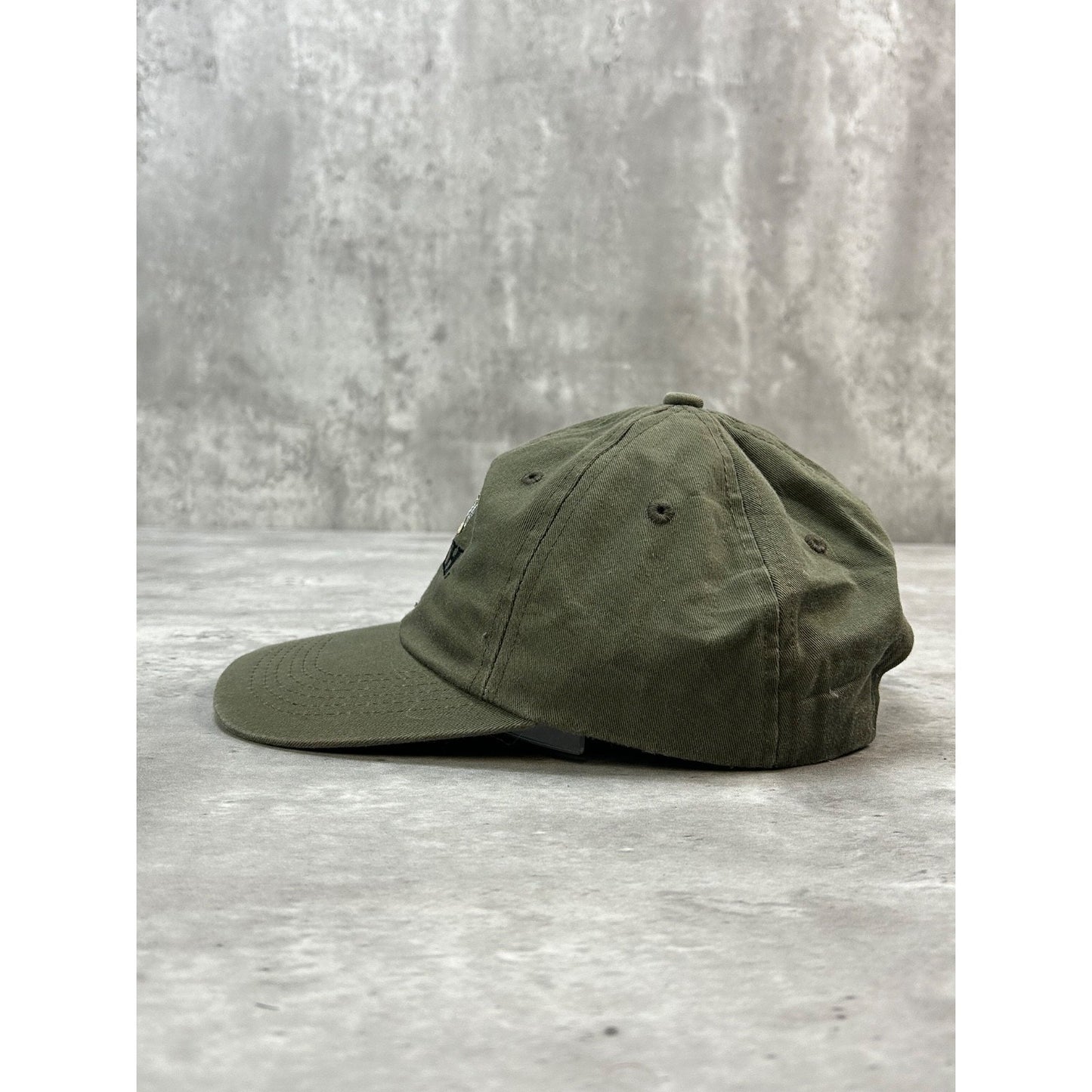 Vintage Busch Bass Fishing Embroidered Spellout Beer Promo Strapback Hat OSFA