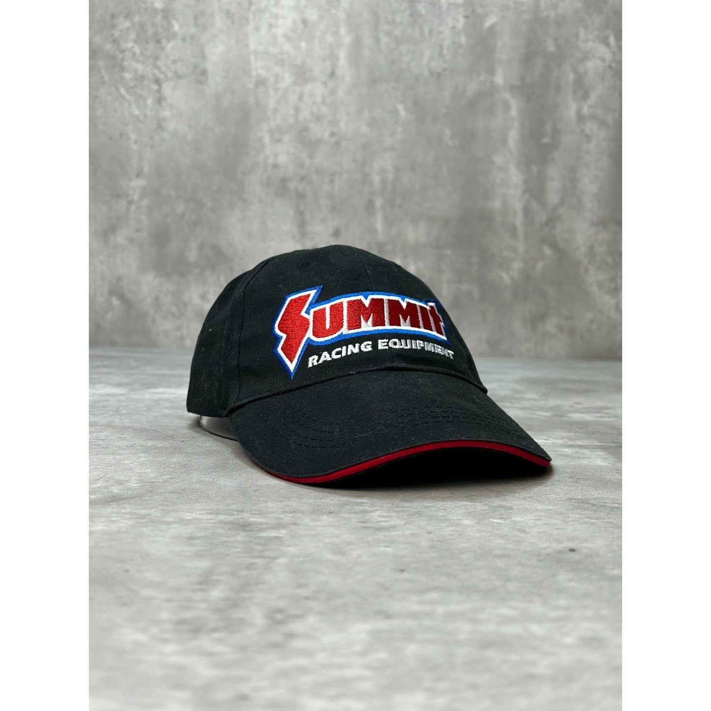 Vintage Summit Racing Equipment Embroidered Spellout Strapback Hat OSFA