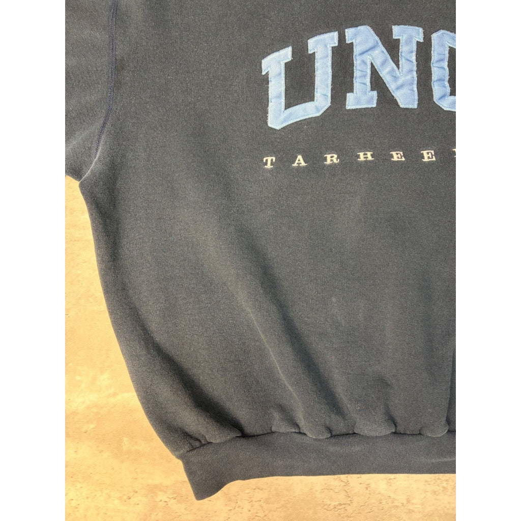 Vintage 90s UNC Tarheels NCAA Embroidered Collegiate Spellout Sweatshirt Size XL