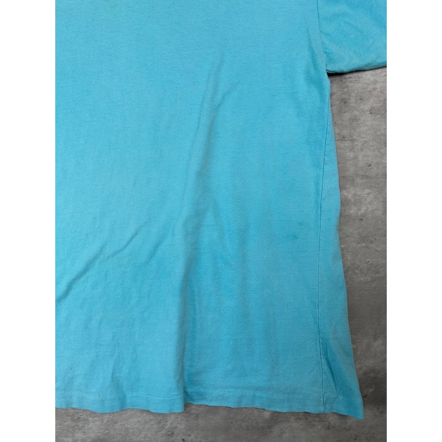 Vintage 90s Patagonia Painted Logo Graphic Spellout T-Shirt Size Large Blue