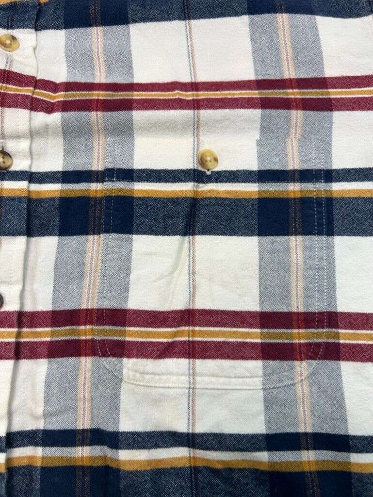 Vintage 90s St Johns Bay Plaid Single Pocket Button Up Shirt Size Large Tall