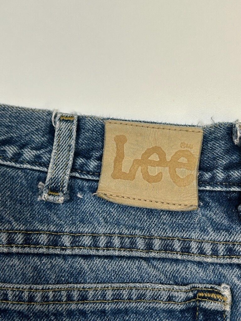 Vintage 90s Lee Medium Wash Denim Jean Pants Size 32W Blue