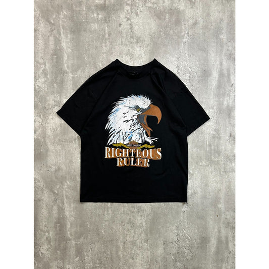 Vintage 1996 Harley Davidson Righteous Ruler Bald Eagle Graphic T-Shirt Sz Large