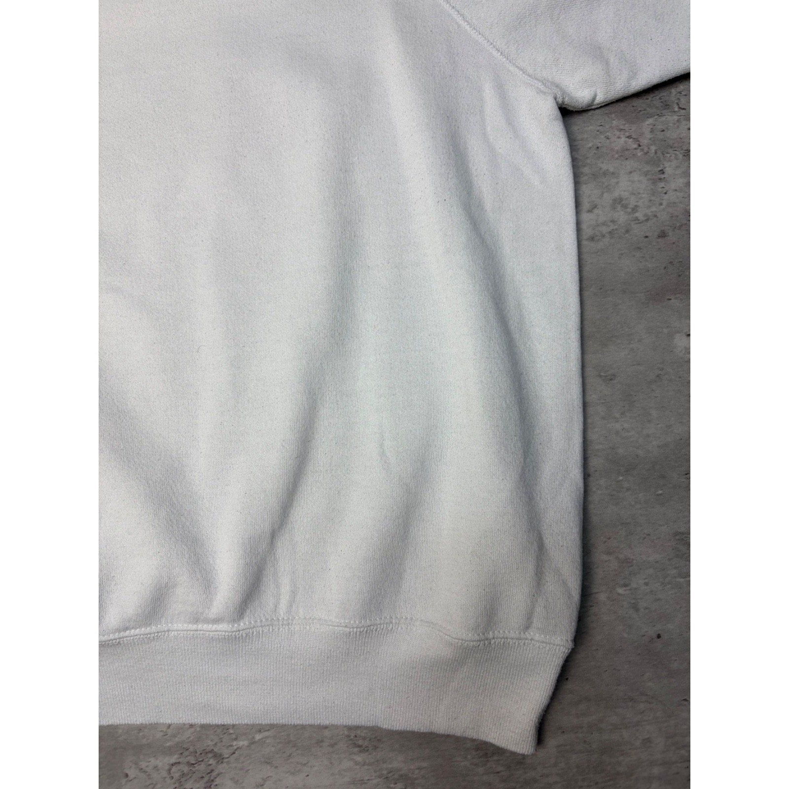 Vintage 90s Hanes Blank White Pullover Crewneck Sweatshirt Size XL