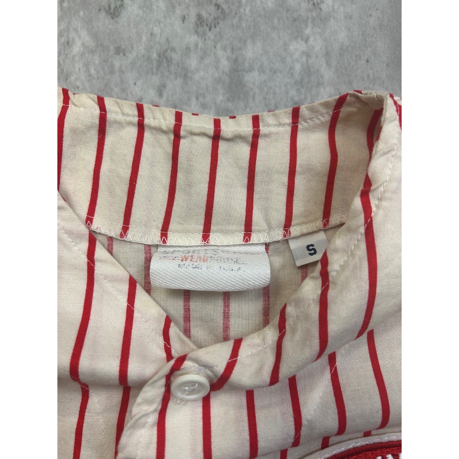 Vintage 90s Cincinnati Reds MLB Pinstripe Stitched Baseball Jersey Size Small