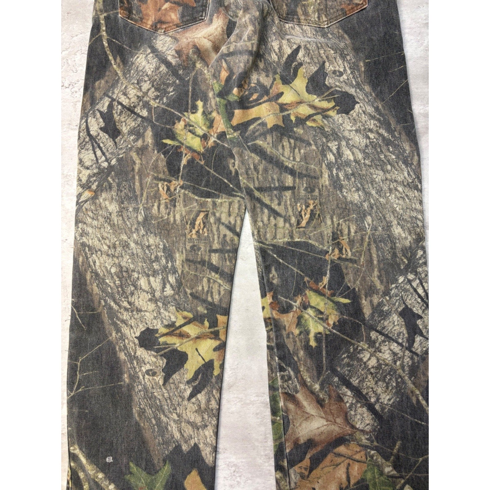 Vintage Wrangler Mossy Oak Breakup Camo Double Knee Hunting Pants Size 34