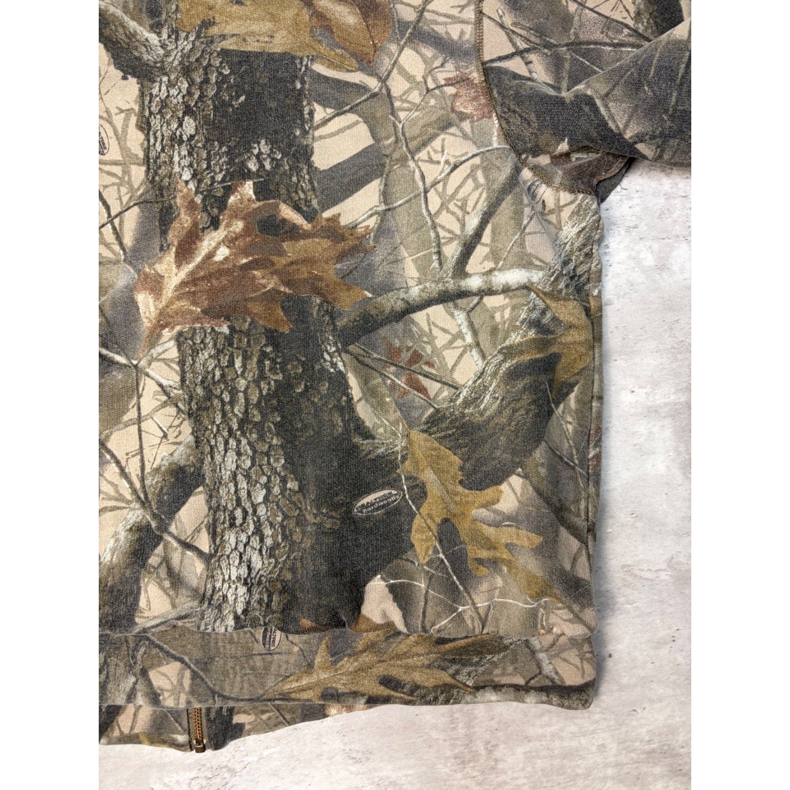 Vintage Outfitters Ridge Realtree Hardwoods Reversible Hooded Sweatshirt Size XL