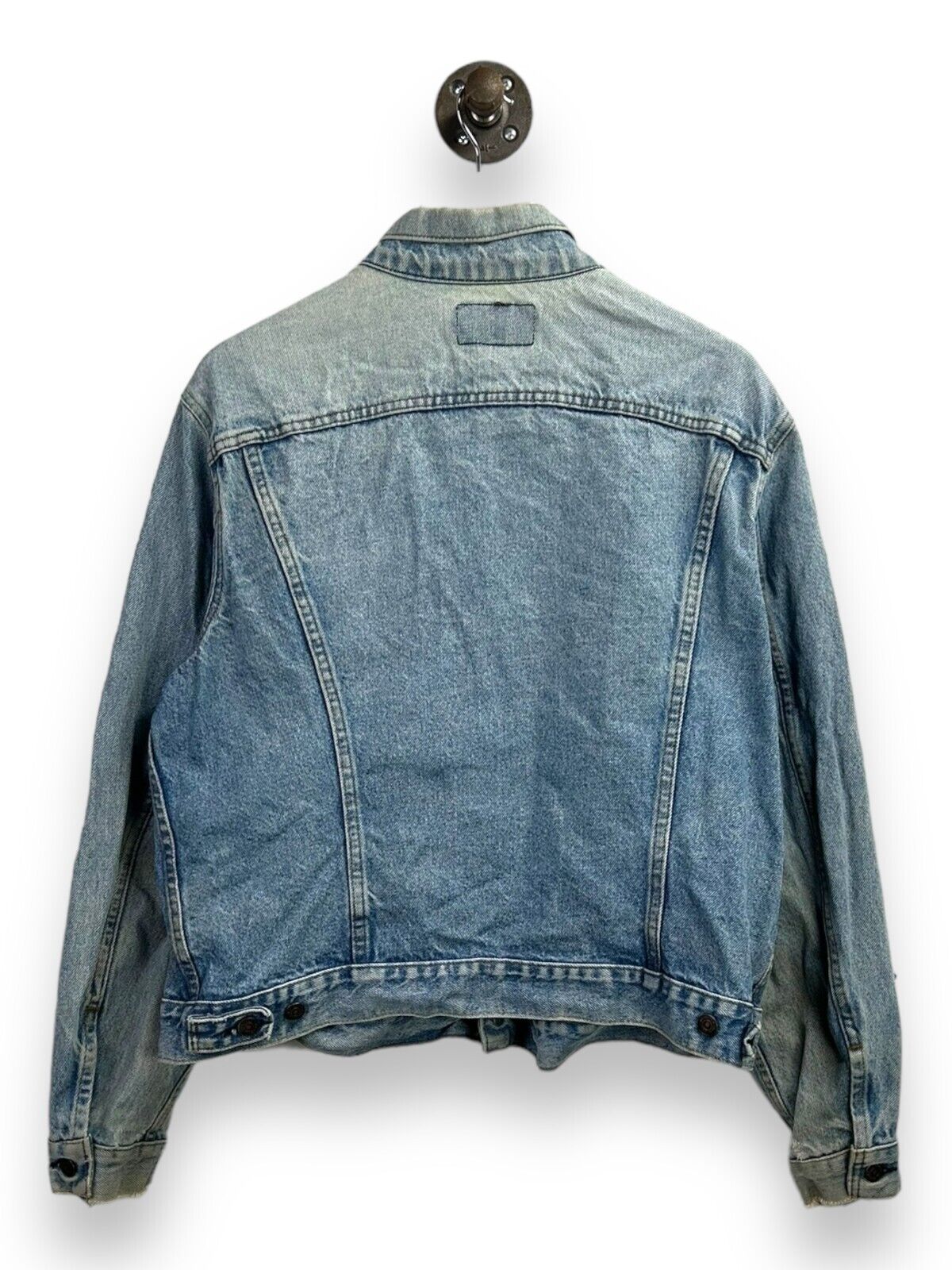 Vintage 90s Levis Light Wash Denim Trucker Jacket Size Large