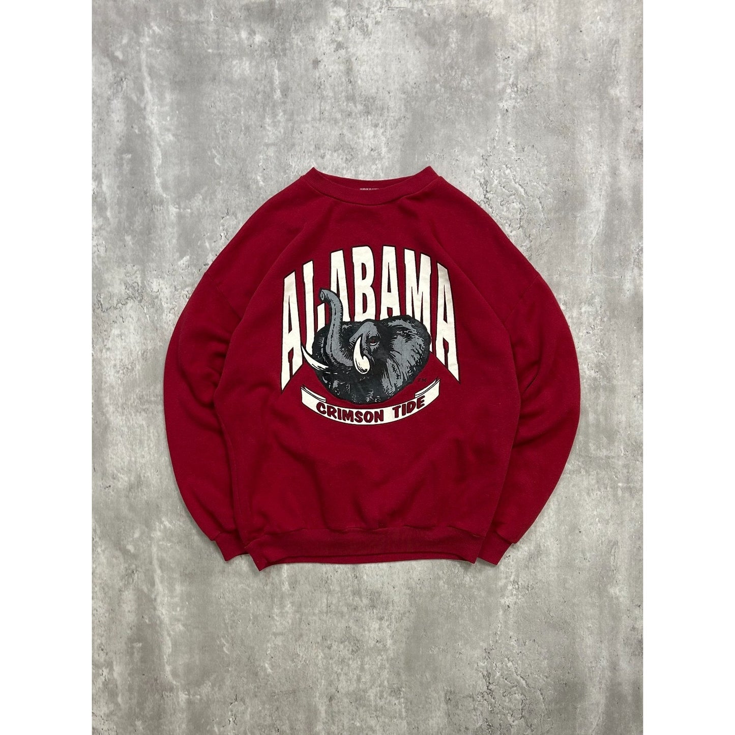 Vintage 90s Alabama Crimson Tide NCAA Spellout Graphic Sweatshirt Size Large