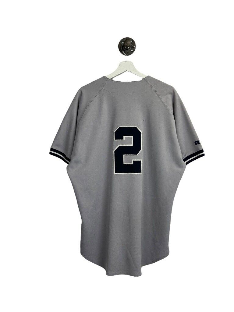 Vtg 90s Derek Jeter #2 NY Yankees Russell Athletics Authentic's Jersey 48 XL