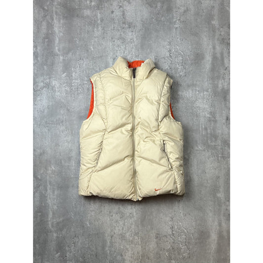 Vintage 2000s Nike Embroidered Swoosh Reversible Puffer Vest Size Small
