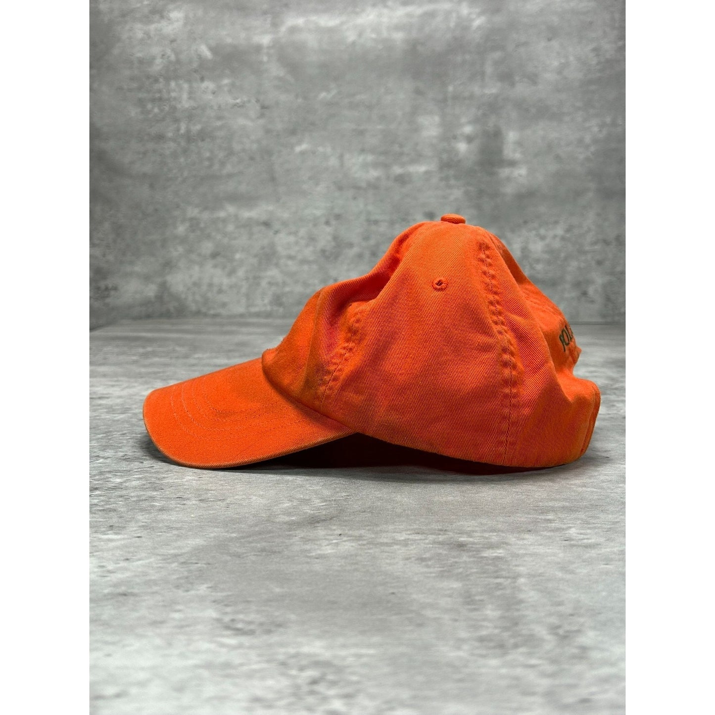 Vintage Polo Ralph Lauren Embroidered Pony Strapback Hat OSFA Orange