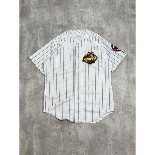 Vintage Peoria Cheifs MiLB Pinstripe Stitched Baseball Jersey Size XL