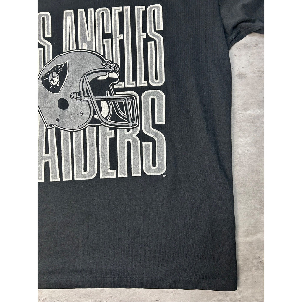 Vintage 90s Los Angeles Raiders NFL Helmet Spellout Graphic Jersey Size Large