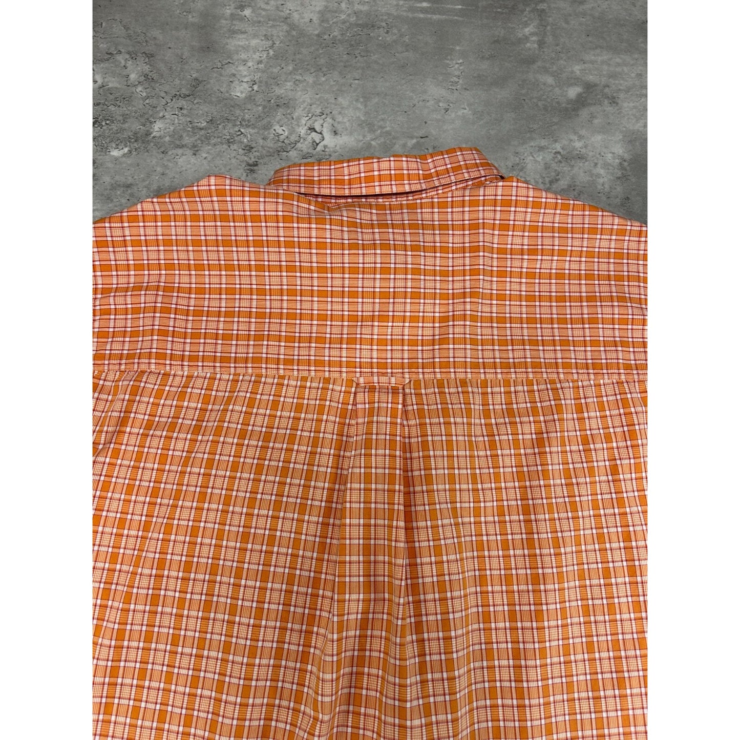 Vintage Chaps Ralph Lauren Plaid Print Reworked Cropped Button Up Shirt Sz Large