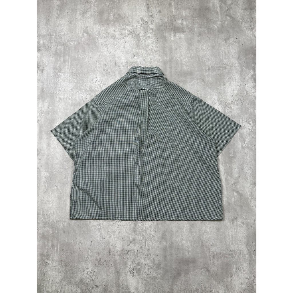 Croft & Barrow Basics Single Pocket Plaid Reworked Cropped Button Up Shirt Sz XL