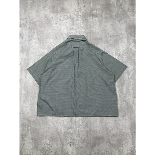 Croft & Barrow Basics Single Pocket Plaid Reworked Cropped Button Up Shirt Sz XL