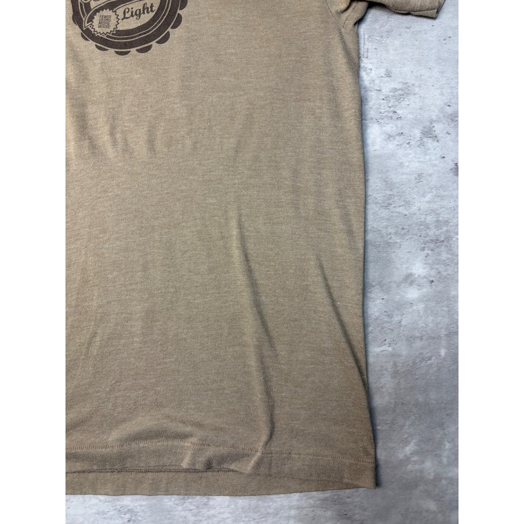 Vintage 90s Moose Light Bottle Cap Beer Promo Graphic T-Shirt Size Large