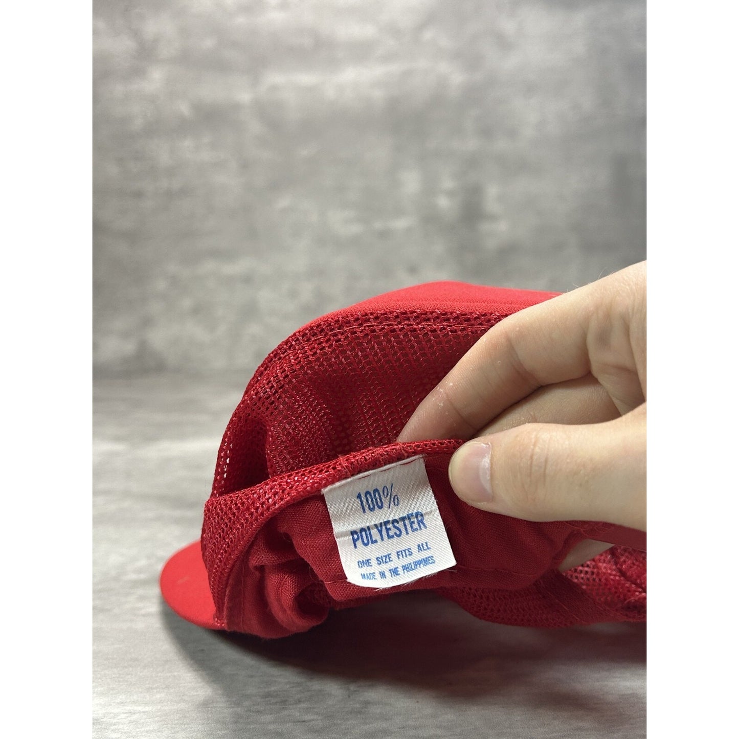 Vintage 1980s Crudo Bros Graphic Spellout Trucker Snapback Hat OSFA Red