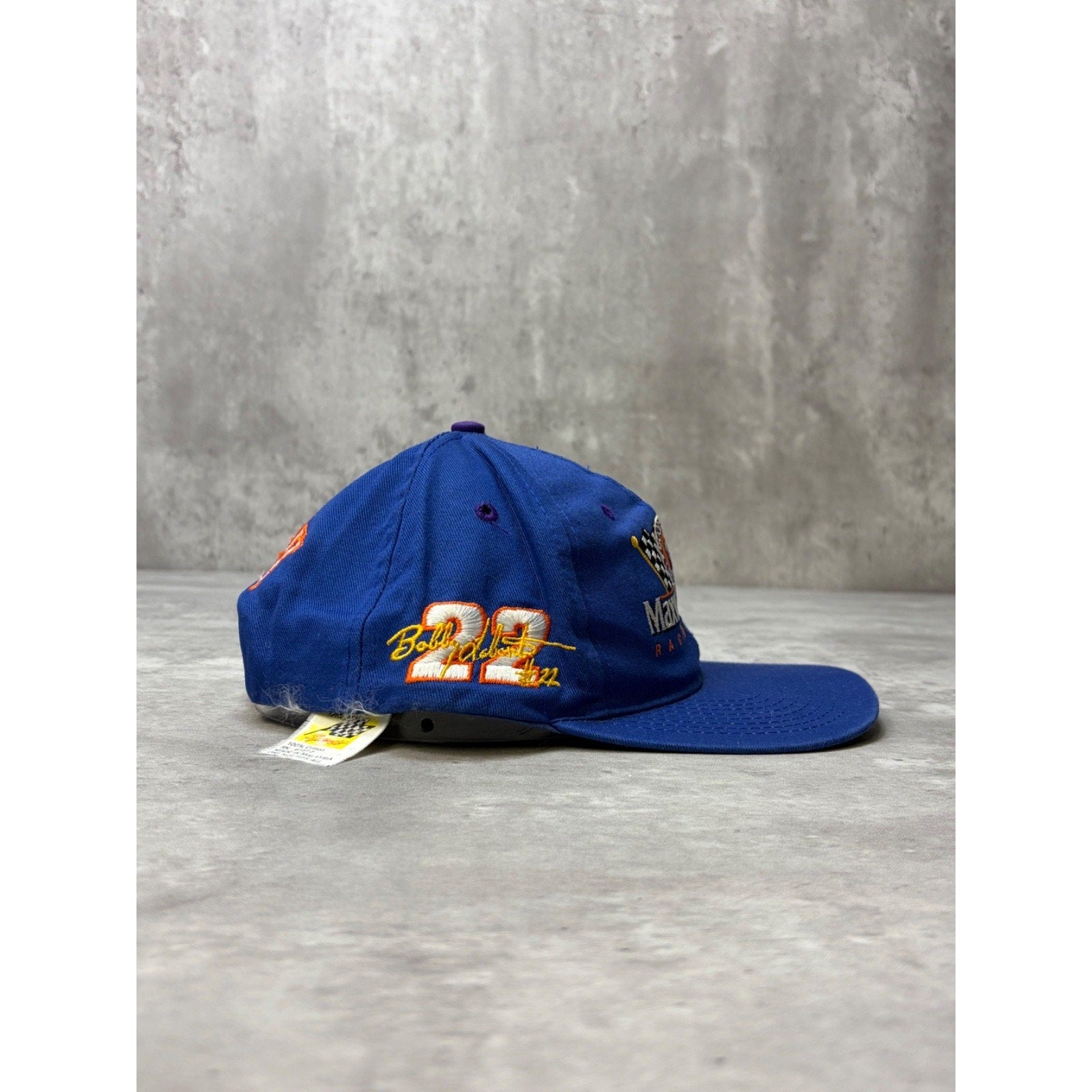 Vintage 90s Bobby Labonte Maxwell House Nascar Racing Snapback Hat YOUTH OSFA