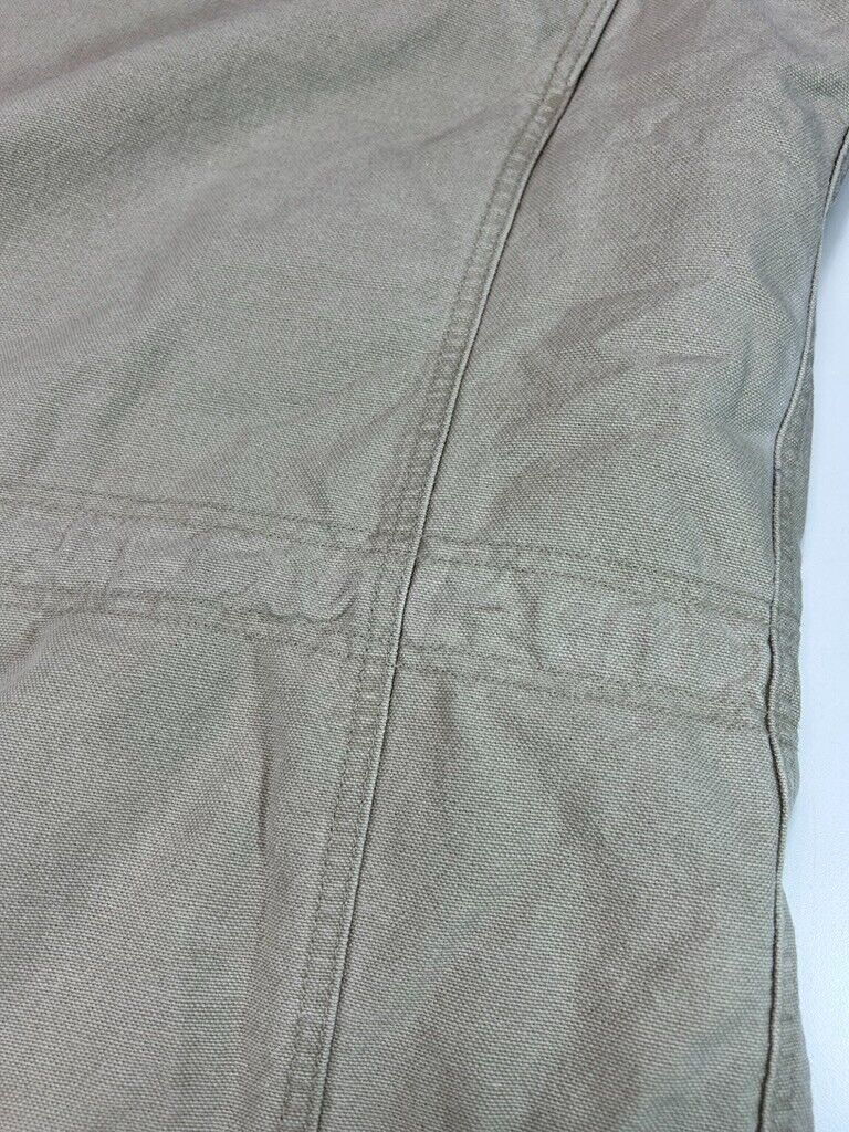 Vintage LL Bean Sherpa Lined Canvas Multi Pocket Hunting Long Jacket Size XL