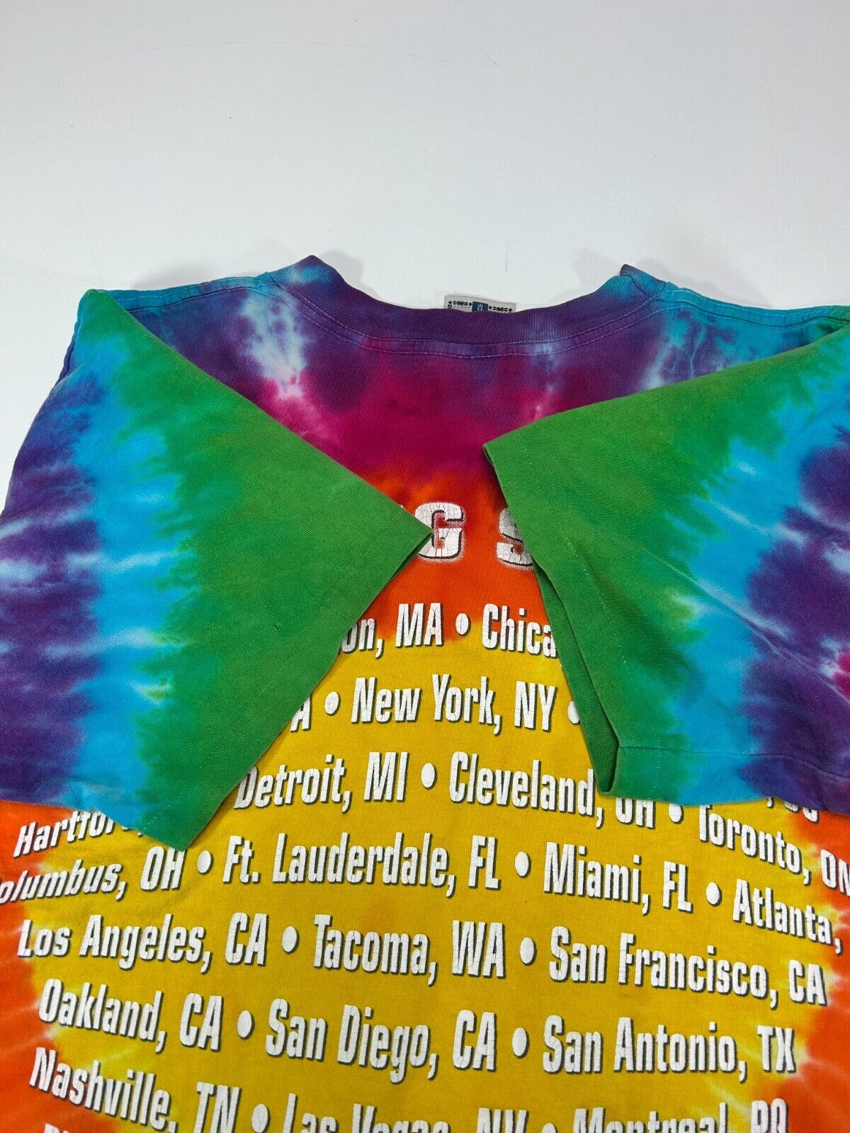 Vintage 02/03 Rolling Stones Tye Dye Rock And Roll Music Tour T-Shirt Sz Medium