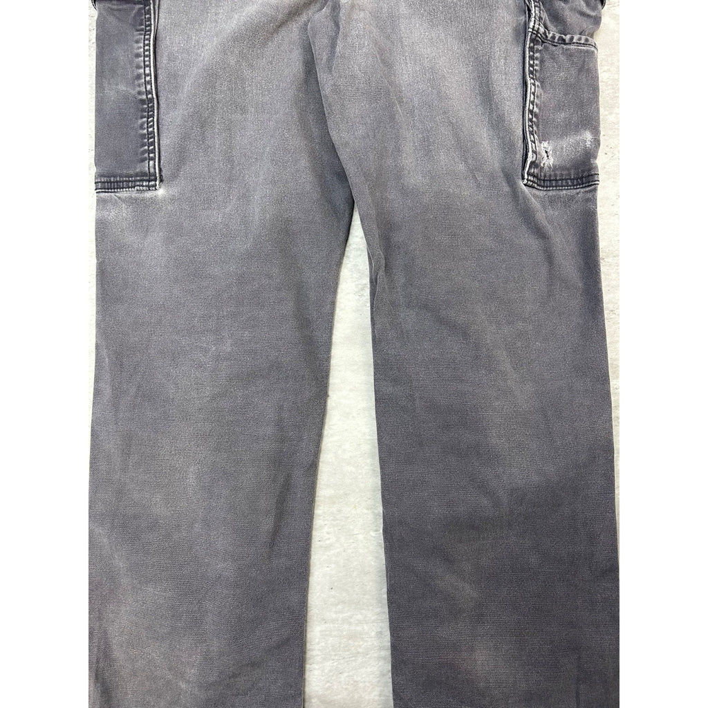 Carhartt Relaxed Fit Canvas Workwear Gray Cargo Pants Size 35