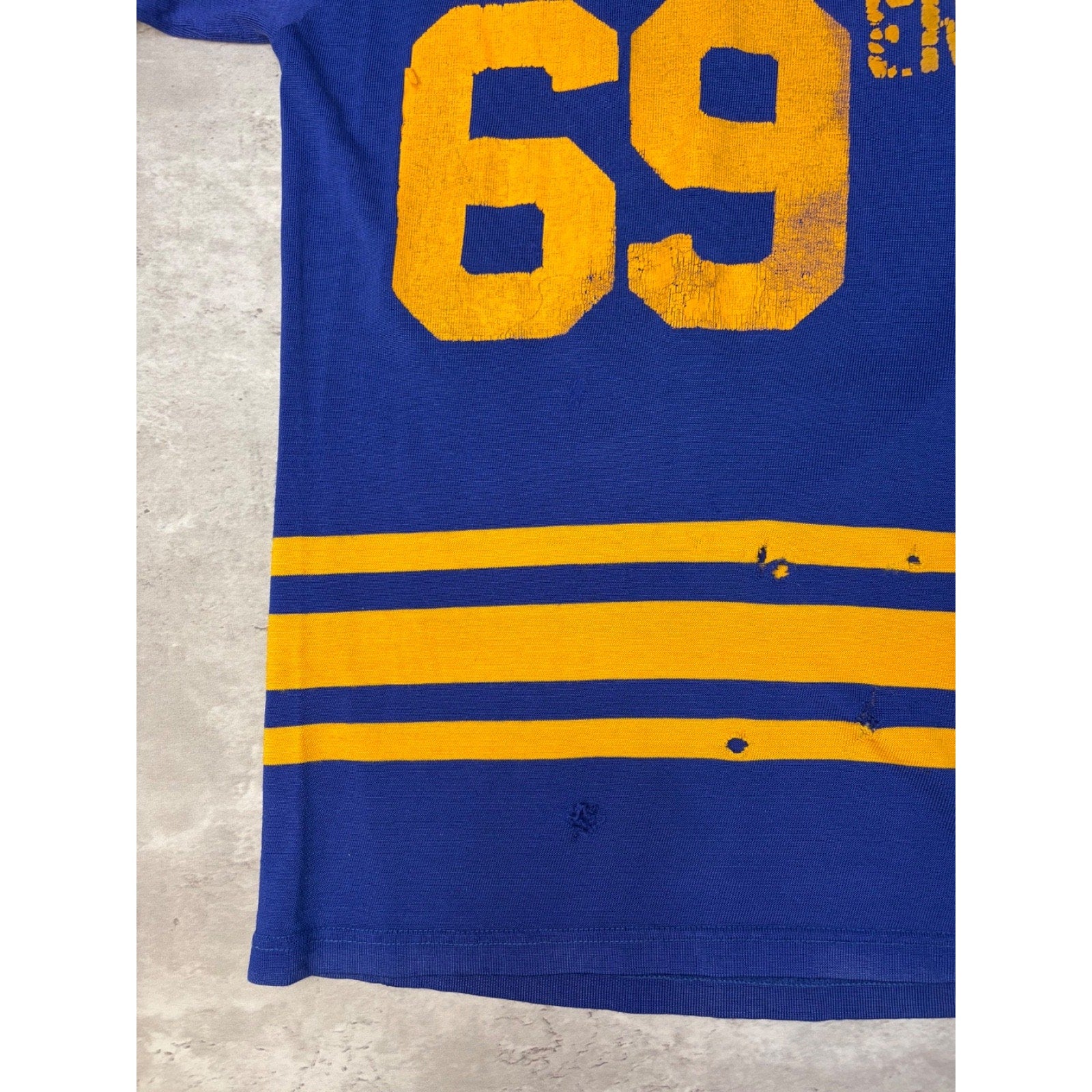 Vintage 70s/80s 69ers Stitched Two Tone Hockey Jersey Size XL