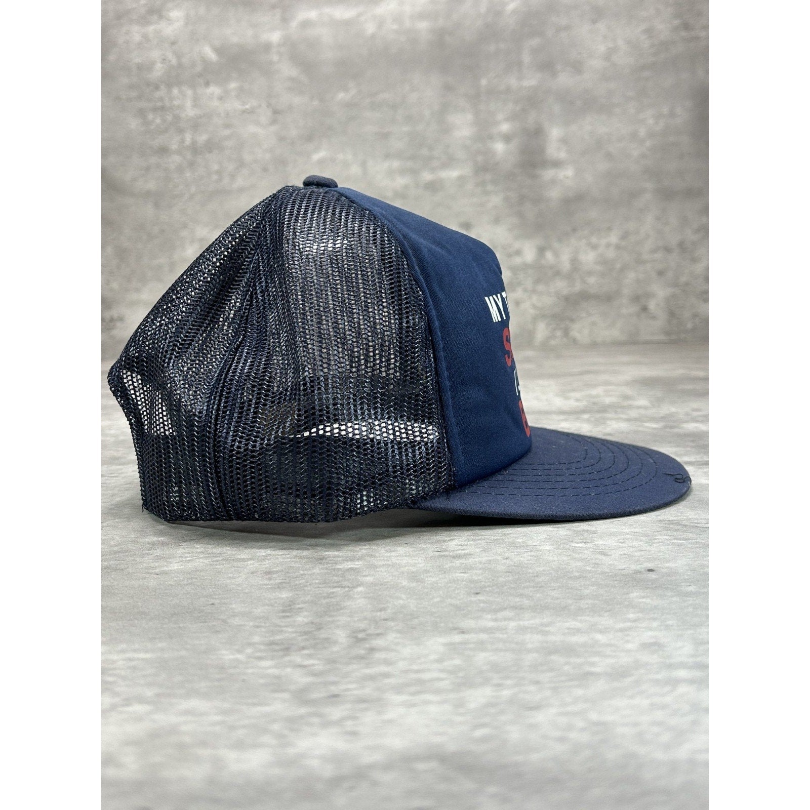 Vintage 80s My Taste Is Simple I Like The Best Comedy Slogan Snapback Hat OSFA