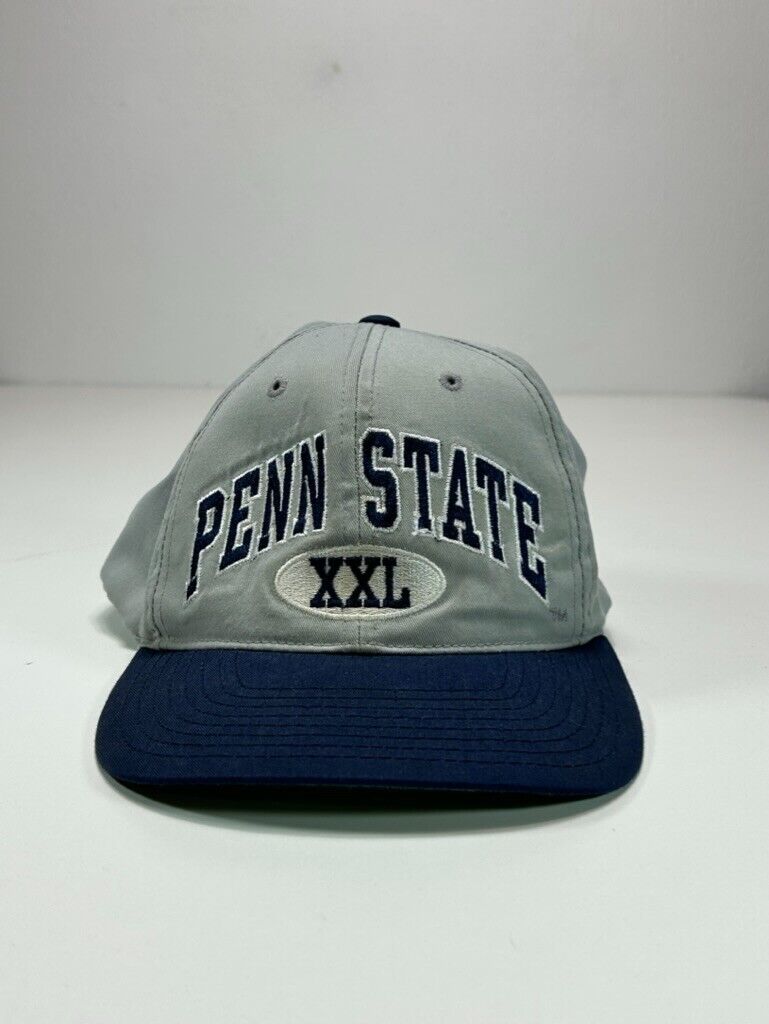 Vintage 90s Penn State Nittany Lions NCAA Arc Spell Out Snapback Hat OSFA Gray